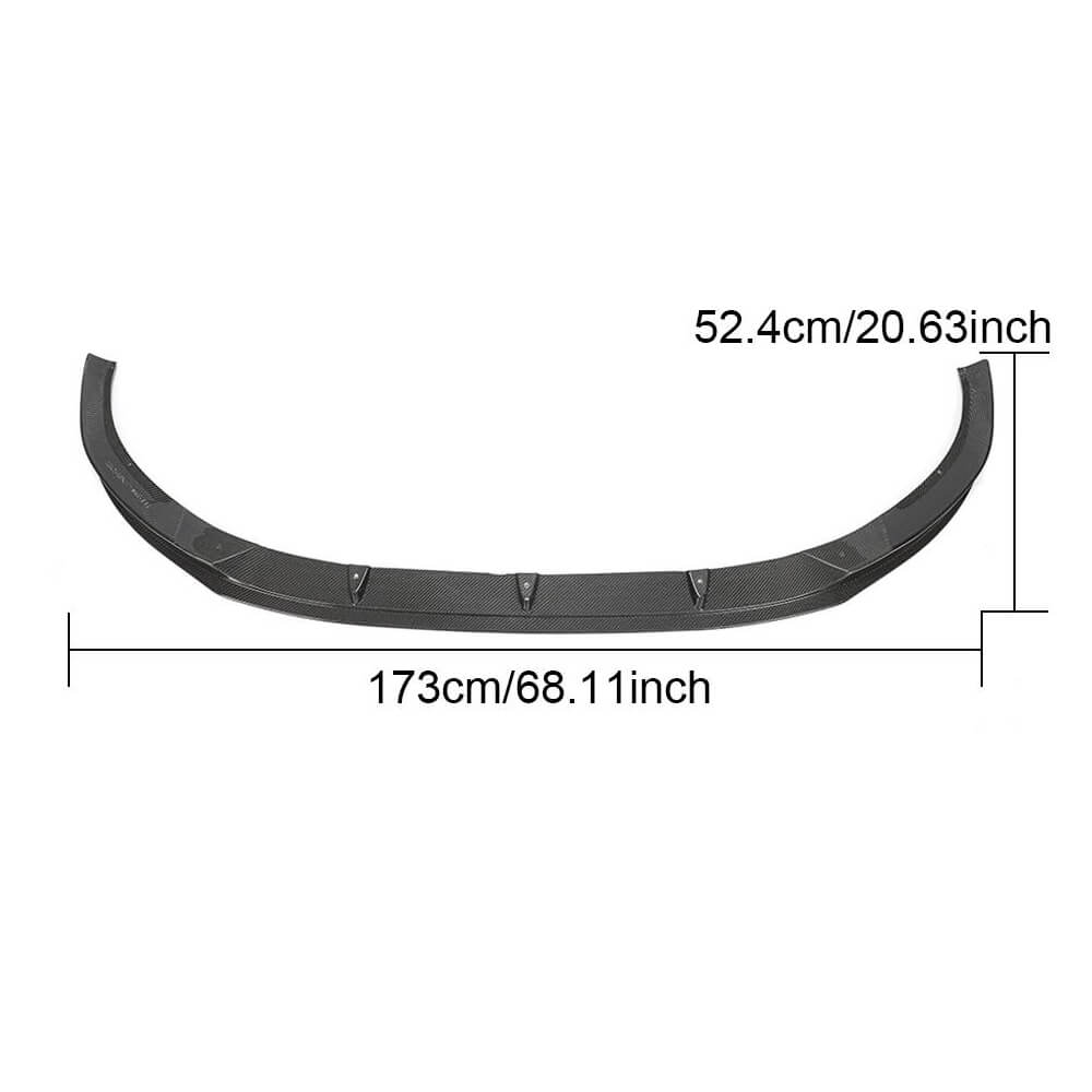 Front bumper lip Lip V6 (for S-Line Sedan 2015-2019, Carbon) for Audi A4 B9 2015-2024 - image 6