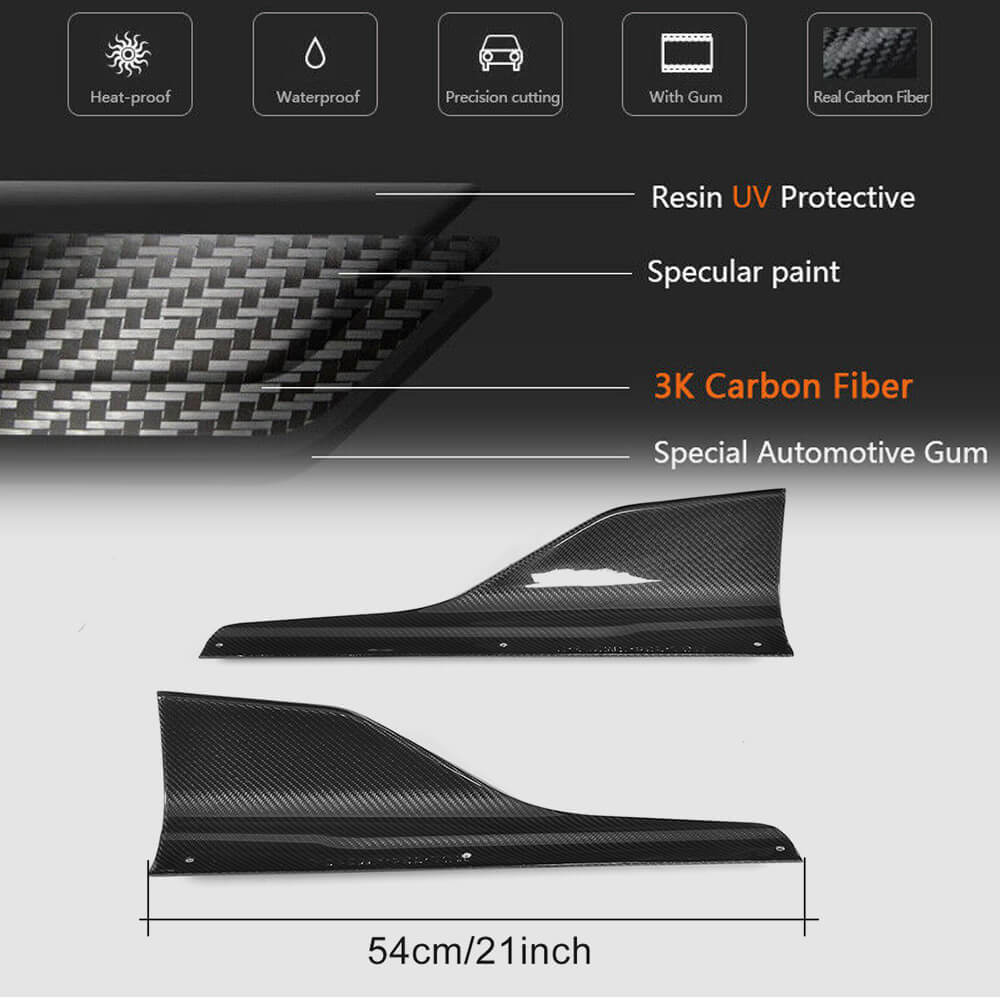 Side Skirts Carbon Fiber V5 (for M-Competition) for BMW 2 Series F22/23 2014-2021 - image 6