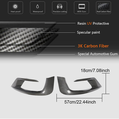 Front bumper extensions V1 for S63 AMG 2014-2017 Carbon for Mercedes S-сlass W222 2013-2022 - image 6