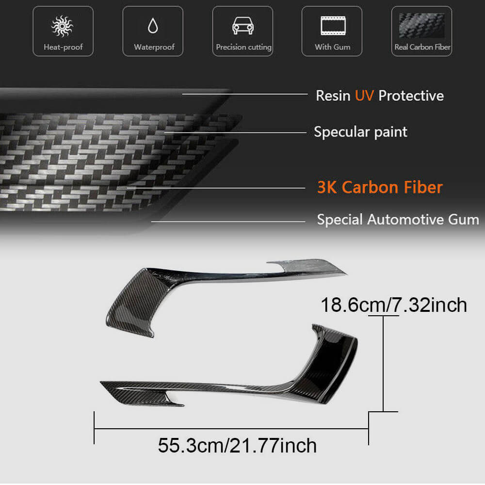 Covers for fog lights (2016-2019, carbon) for Porsche Boxster/Cayman 982 (718) 2016- - image 6