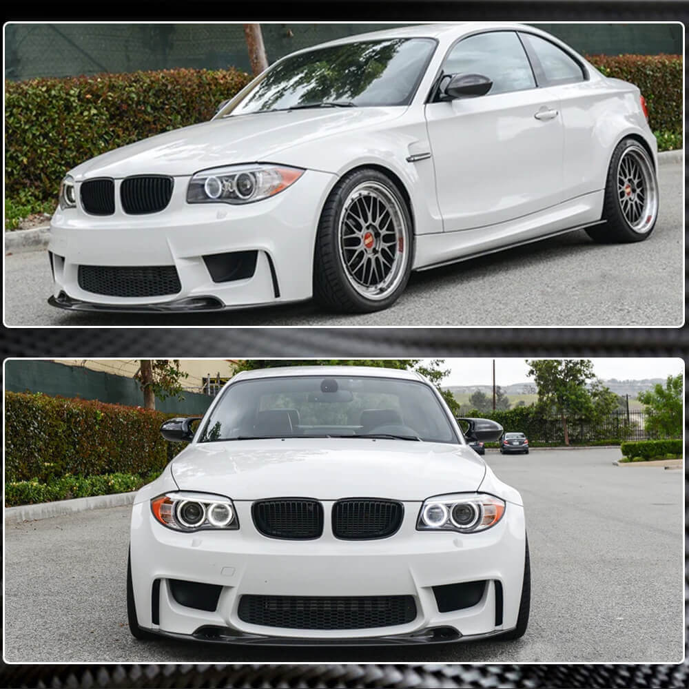 Front Bumper Lip V1 for 1M E82, Carbon for BMW 1 Series E81/82/87/88 2004-2011 - image 6
