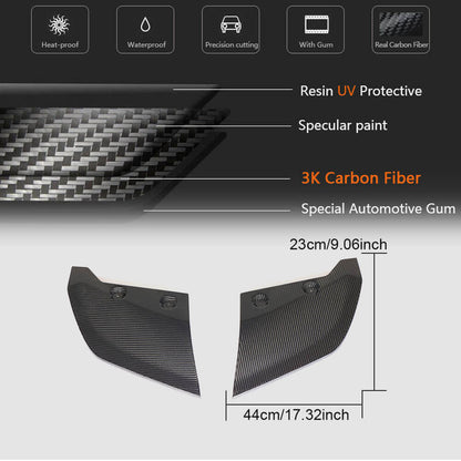 Rear Bumper Splitters Carbon Fiber V2 for Audi R8 2015- - image 6