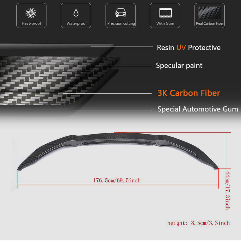 Front Bumper Lip Carbon Fiber V14 (for F82/F83) for BMW 4 series F-32 2012-2020 - image 6