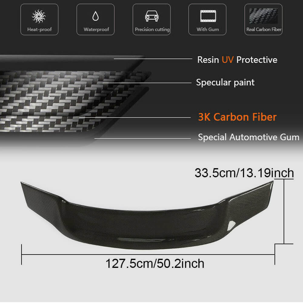 Spoiler SD V7 (Carbon) for Mercedes C-class W204 2007-2015 - image 6