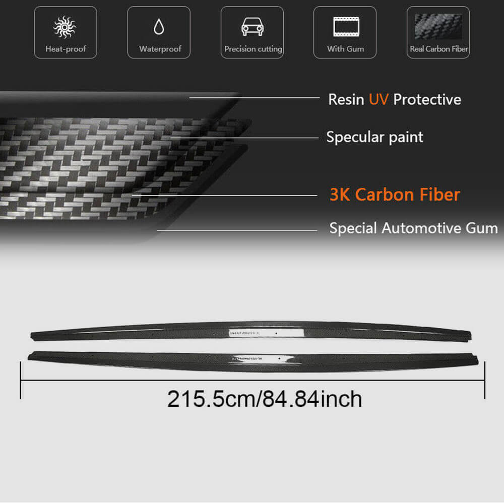 Side Skirt Covers (for F10 M-Sport/M5, Carbon) for BMW 5 Series F-10/11/07 2010-2016 - image 6