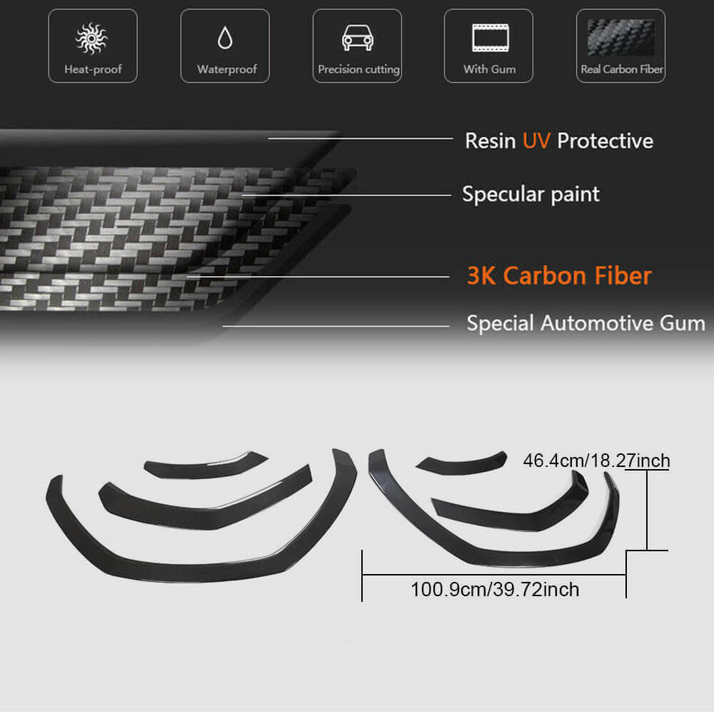 Wheel Eyebrow Arch Trims Dry Carbon Fiber for Lamborghini Urus - image 6