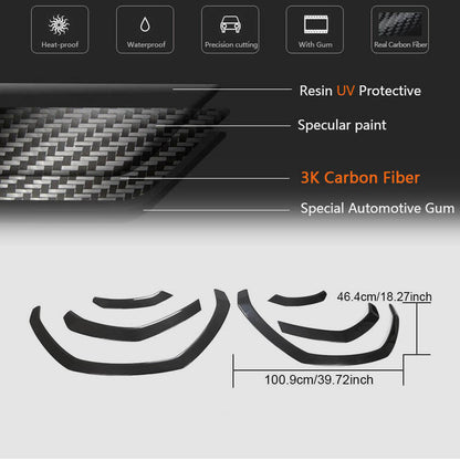 Wheel Eyebrow Arch Trims Dry Carbon Fiber for Lamborghini Urus - image 6