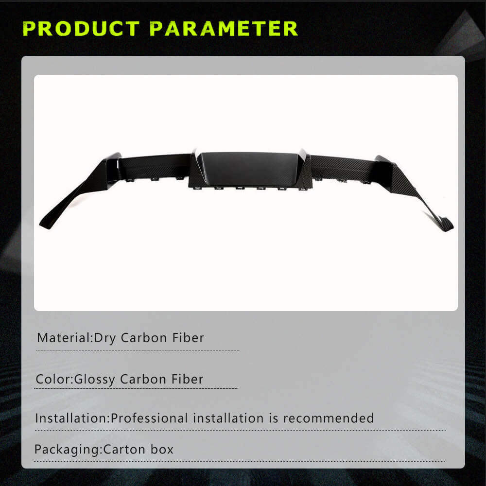 Rear Bumper Diffuser Dry Carbon Fiber V5 (G87) for BMW 2 Series G42 2021- - image 6