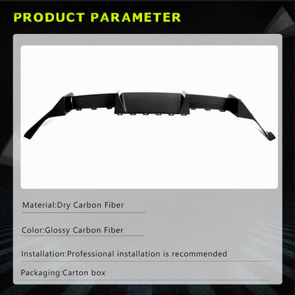 Rear Bumper Diffuser Dry Carbon Fiber V5 (G87) for BMW 2 Series G42 2021- - image 6