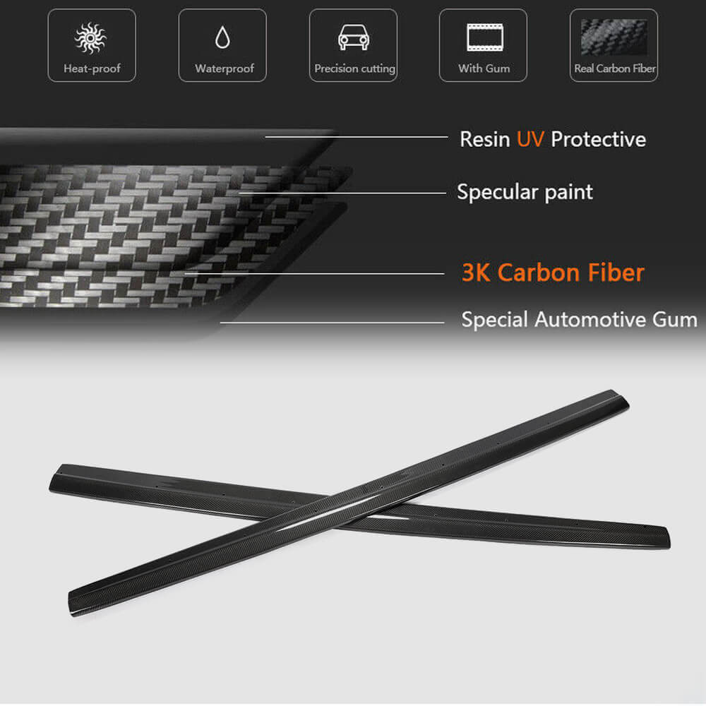 Side Skirts V3 (for S-Line Sedan, Carbon) for Audi A3 2012-2020 - image 6