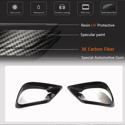 Covers on the front bumper (for AMG-Line 2017-2019, Carbon) for Mercedes E-class coupe C238 - image 6