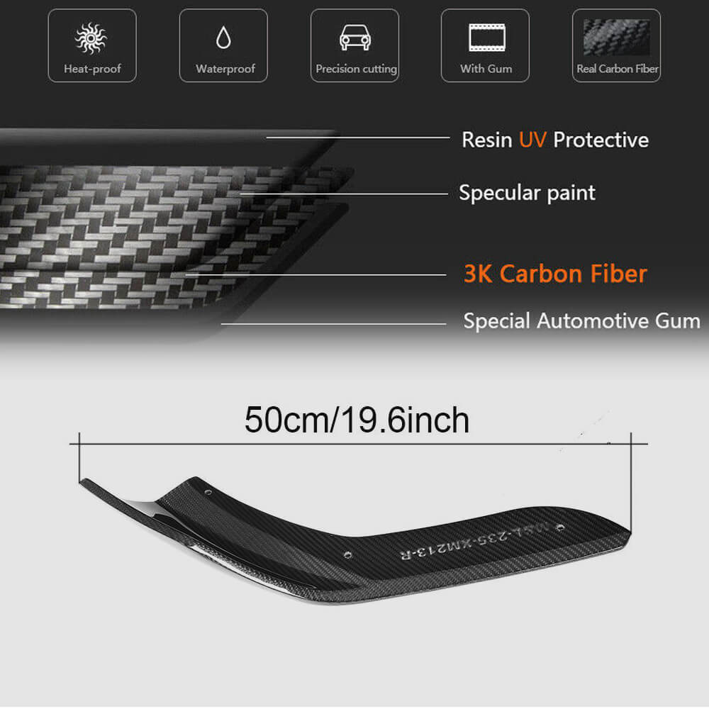 Front Bumper Splitters Carbon Fiber (for F87 M2 Competition 2016-2020) for BMW 2 Series F22/23 2014-2021 - image 6