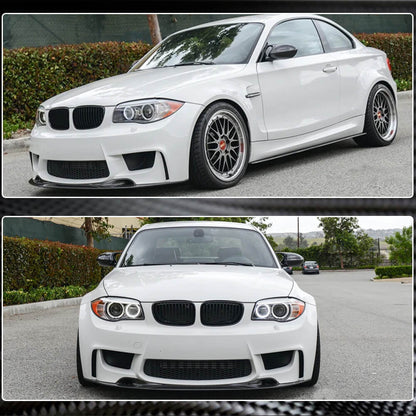 Front Bumper Lip V1 for 1M E82, Carbon for BMW 1 Series E81/82/87/88 2004-2011 - image 6