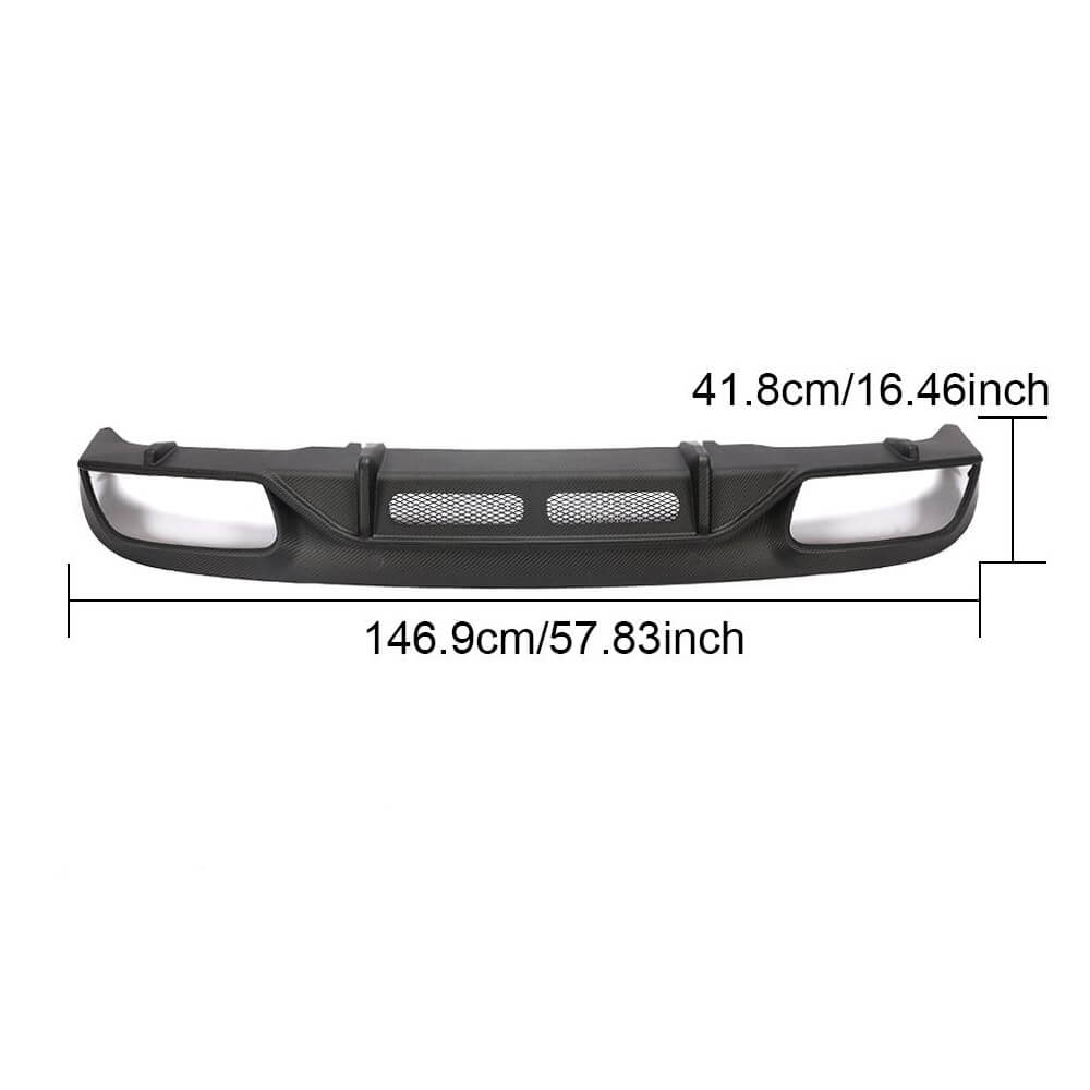 Rear bumper diffuser (for coupe/cabriolet C63 AMG 2019-2021, Carbon) for Mercedes C-class W205 2014-2021 - image 6