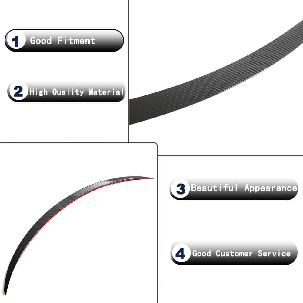 Rear Trunk Spoiler Dry Carbon Fiber V2 (2023-2025) for Tesla Model 3 - image 6