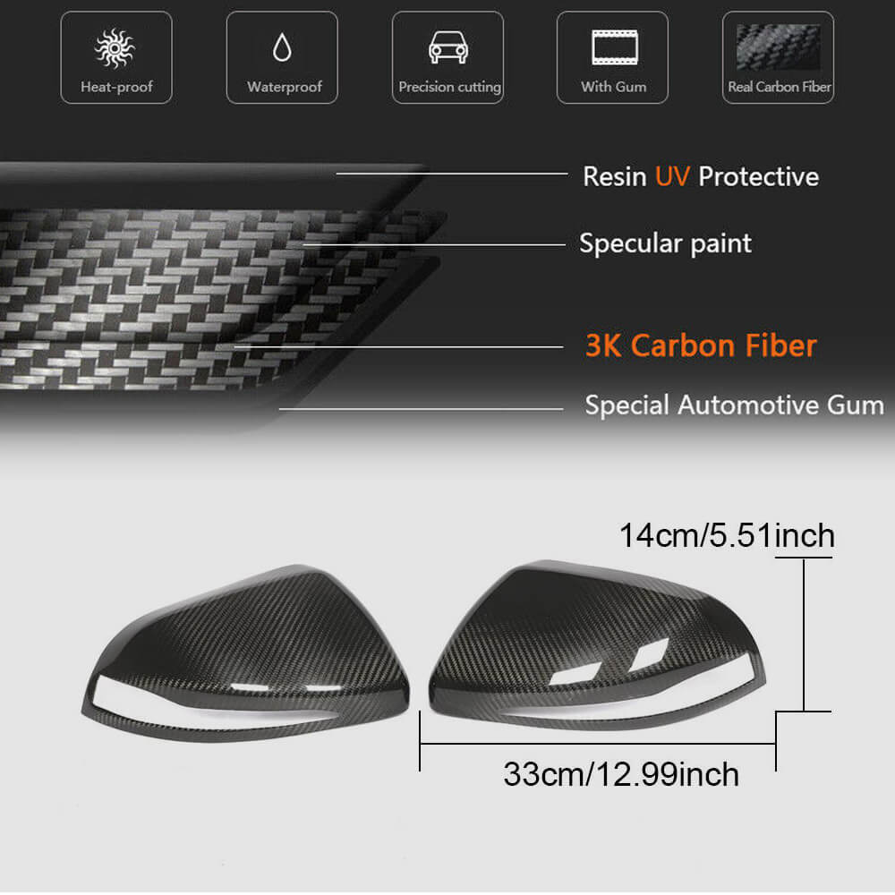 Mirror covers (2014-2019, Carbon) for Mercedes Vito / V-class W447 2014↗ year - image 6