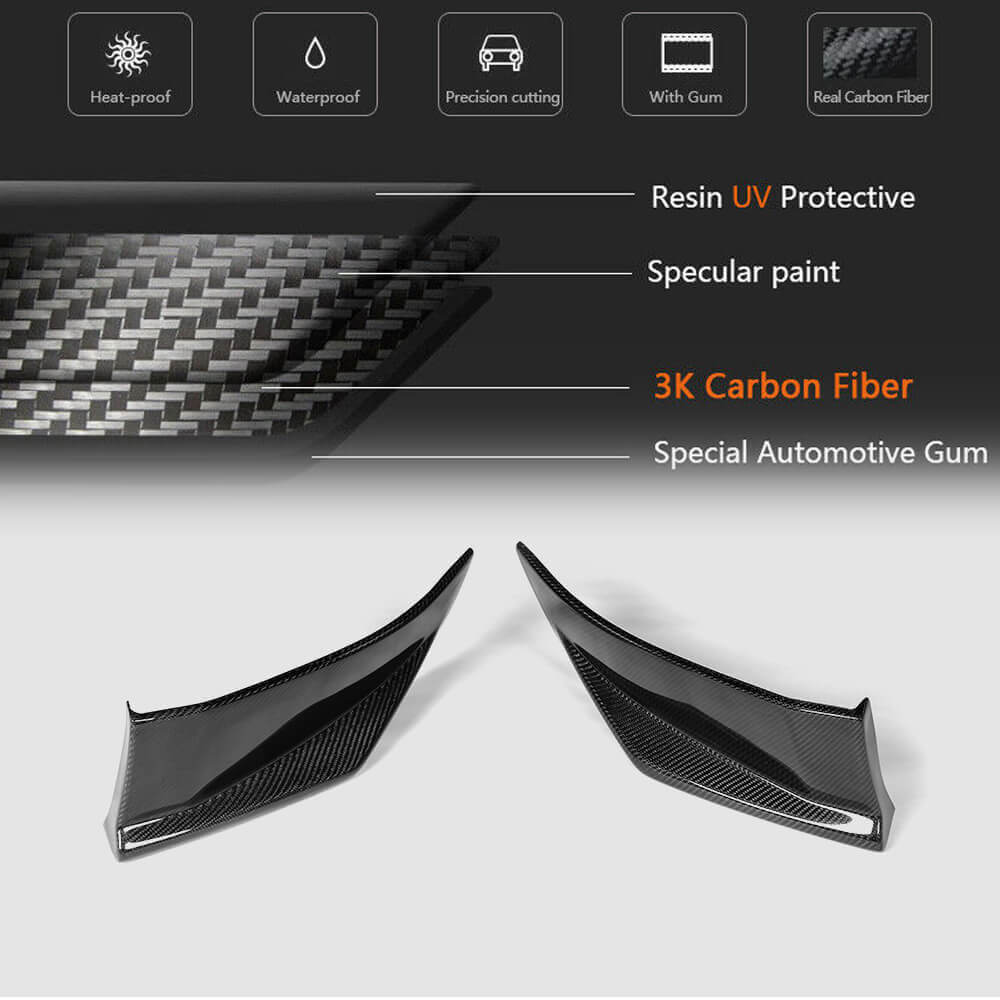 Rear Bumper Covers V2 (Carbon) for Subaru BRZ 2012-2021 - image 6