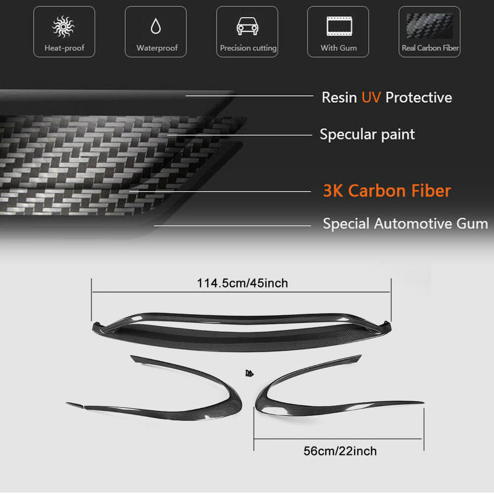 Cover on the front bumper Lip (for AMG-Line SD 2017-2019, Carbon) for Mercedes CLA C117 2013-2019 - image 6