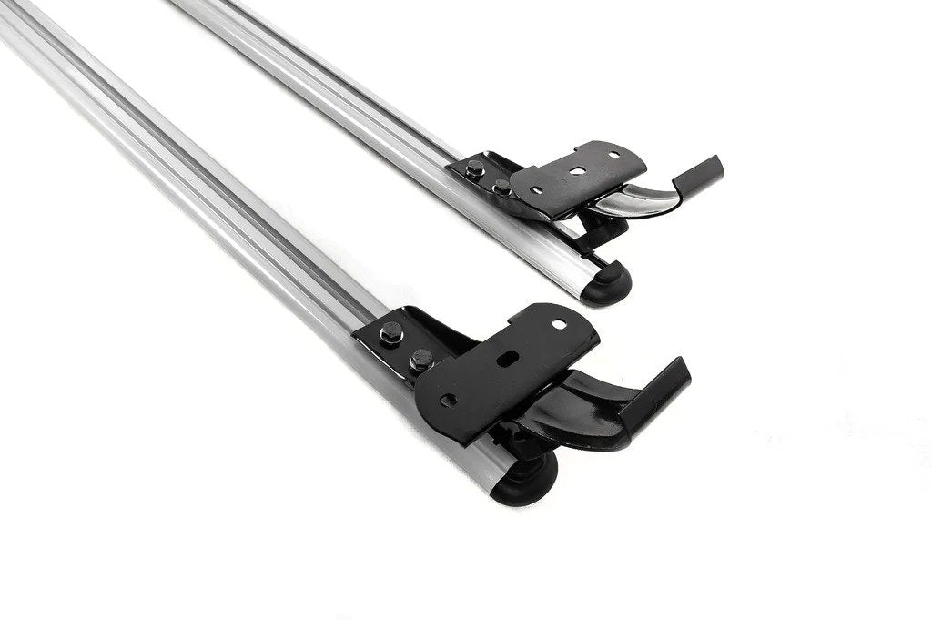 Roof rack for smooth roof Oluksuz V4 (chrome, pair) for Mazda 3 2009-2013 - image 6