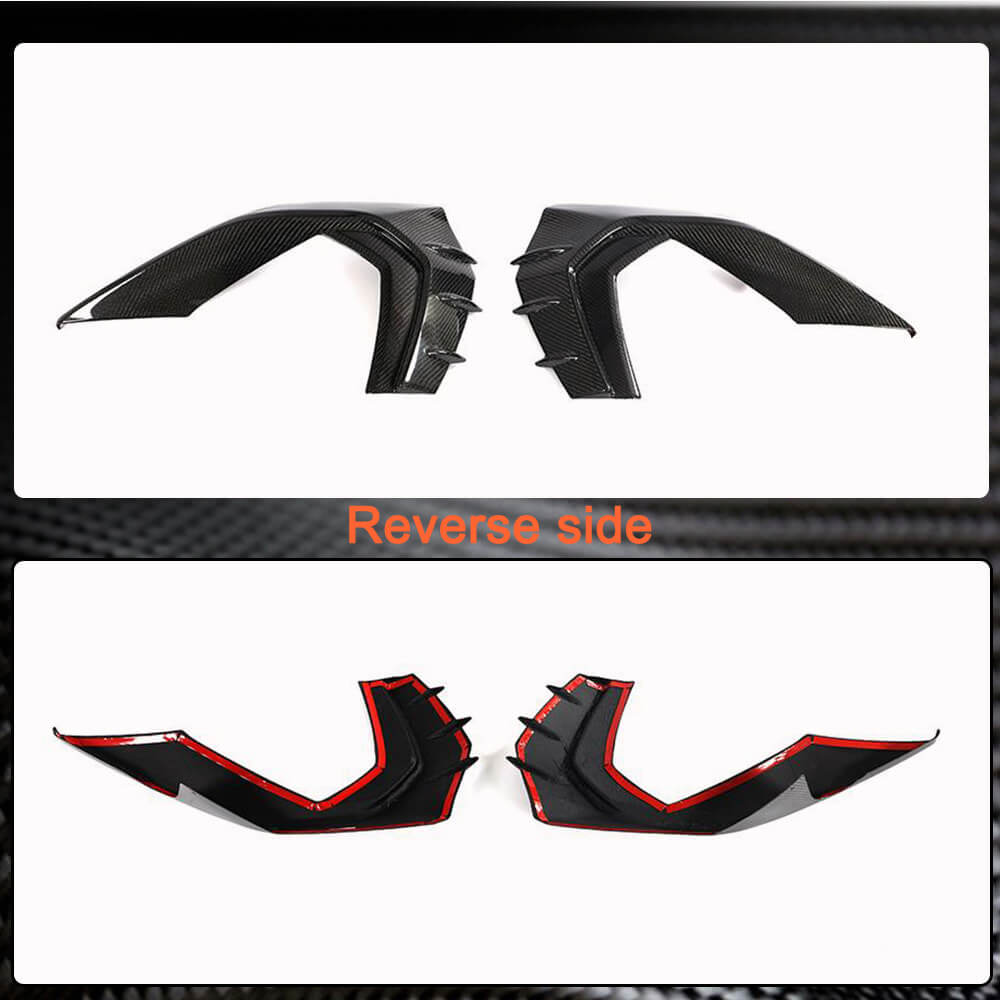 Front bumper extensions (for S-Line SD 2020-2023, Carbon) for Audi A3 2020- - image 6