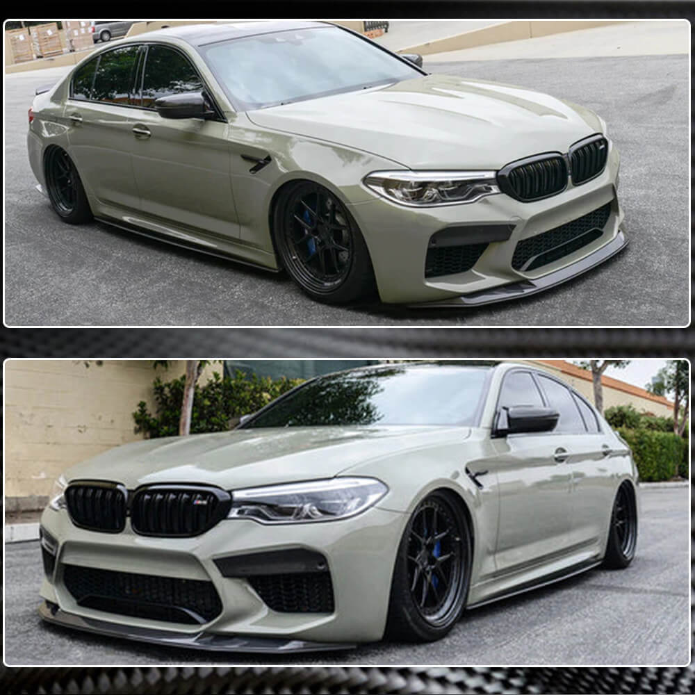 Front Bumper Lip Carbon Fiber V3 (for M5 2017-2020) for BMW 5 Series G30/31 2017-2023 - image 6