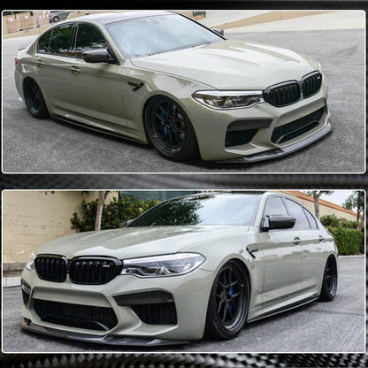 Front Bumper Lip Carbon Fiber V3 (for M5 2017-2020) for BMW 5 Series G30/31 2017-2023 - image 6