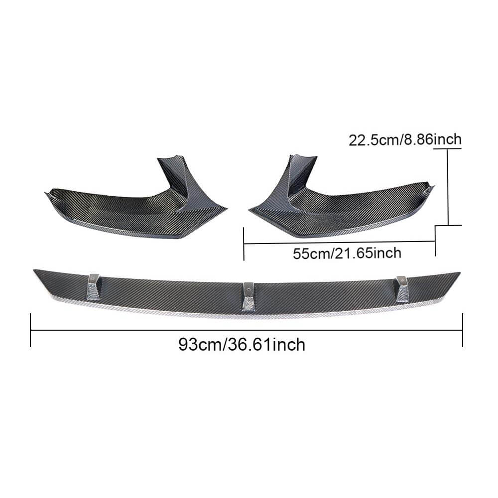 Front Bumper Lip V5 for M-Sport 2017-2020 Carbon for BMW 5 Series G30/G31 2017-2023 - image 6