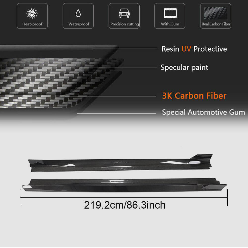 Side Skirt Extensions (for M-Sport, Carbon) for BMW X7 G07 2019- - image 12