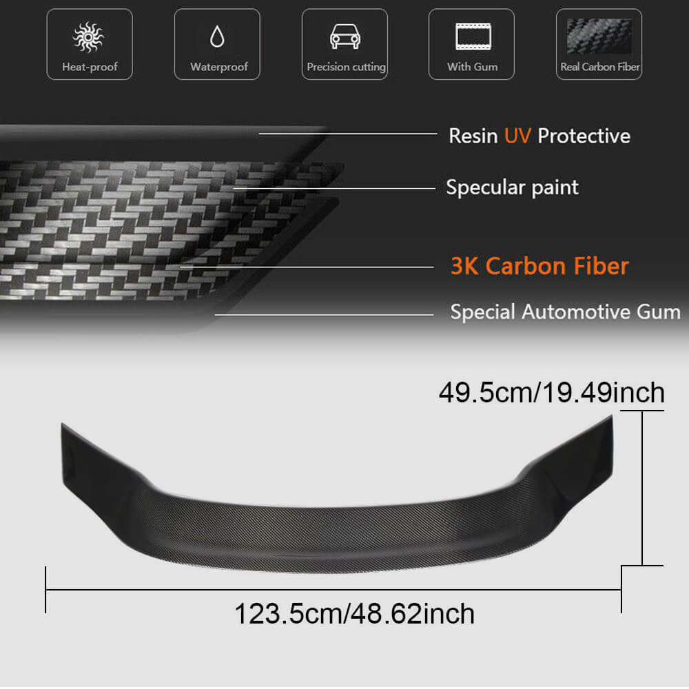Spoiler V4 (SD, Carbon) for Mercedes CLA C117 2013-2019 - image 6