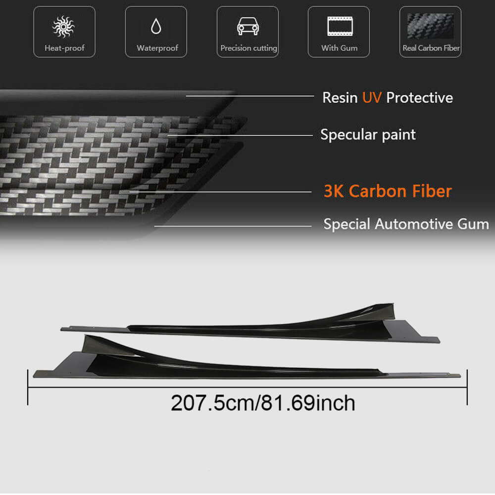 Side Skirts Dry Carbon Fiber for BMW I8 2014-2020 - image 6
