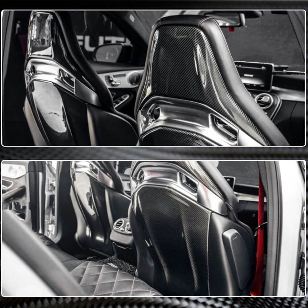 Dry Carbon Seat Covers for Mercedes C-сlass W205 2014-2021 - image 6