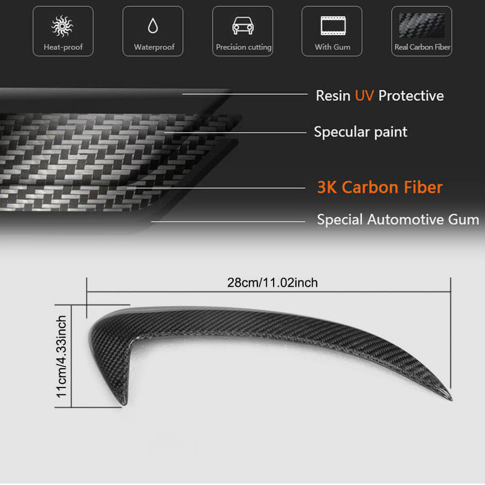 Covers on the rear bumper (for SD C43/C63 AMG 2015-2019, Carbon) for Mercedes C-class W205 2014-2021 - image 6