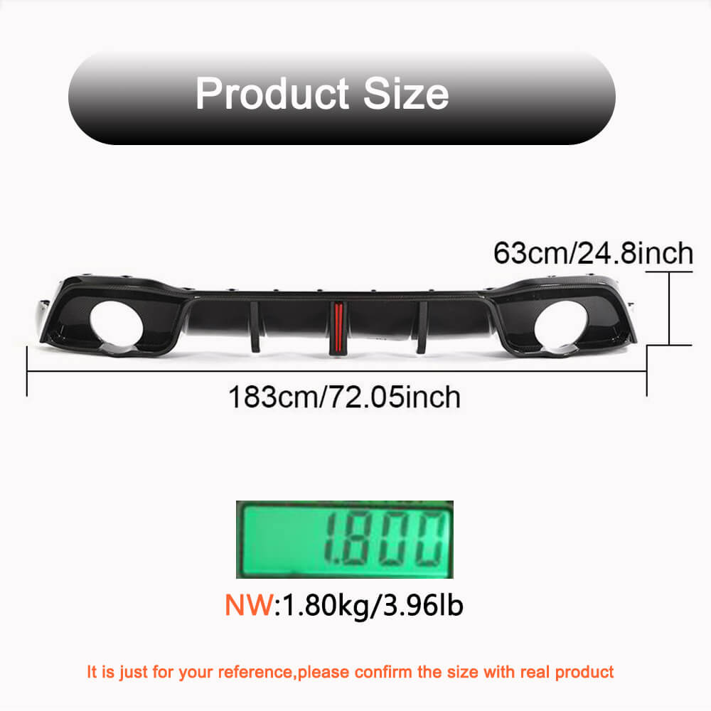 Rear Bumper Diffuser for GTI HB, Carbon for Volkswagen Golf 8 2019- - image 6