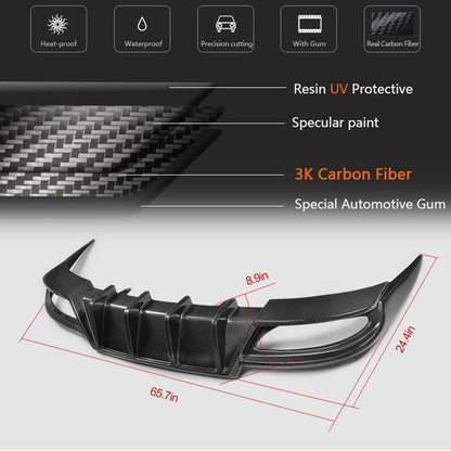 Rear bumper diffuser (for F-Sport 2011-2015, Carbon) for Lexus GS 2011-2020 - image 6