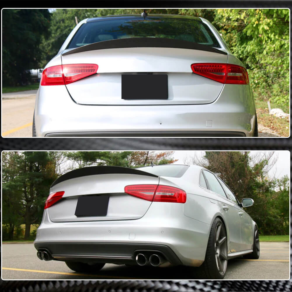 Rear Spoiler (for S4 2013-2016, Carbon) for Audi A4 B8 2007-2015 - image 6