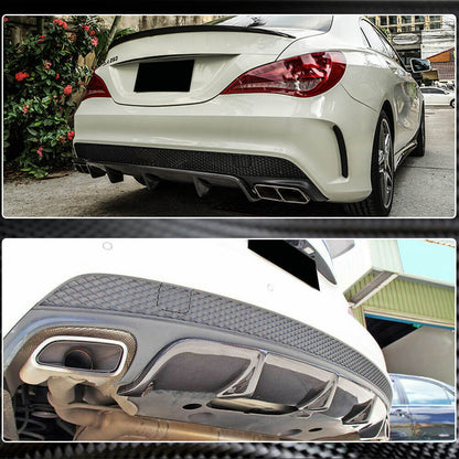 Rear Bumper Diffuser V2 (for AMG-Line / CLA45 AMG 2013-2016, Carbon) for Mercedes CLA C117 2013-2019 - image 6