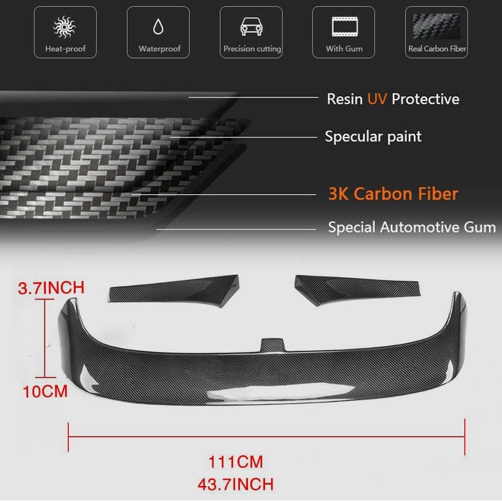 Spoiler V2 (for Base/R-Line HB, Carbon) for Volkswagen Golf 7/E-Golf 2012-2020 - image 6