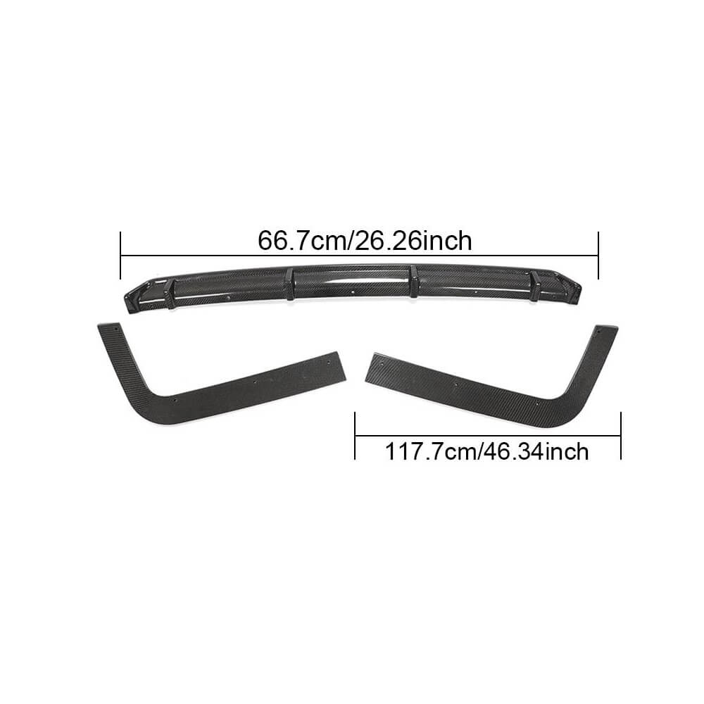 Rear Bumper Diffuser (for 2015-2019, Carbon) for Volkswagen T6 2015-2024 - image 6