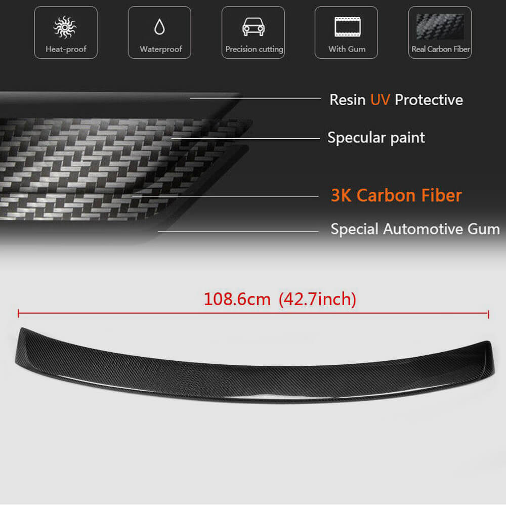 Rear Window Spoiler Visor (for E82, Carbon) for BMW 1 Series E81/82/87/88 2004-2011 - image 6