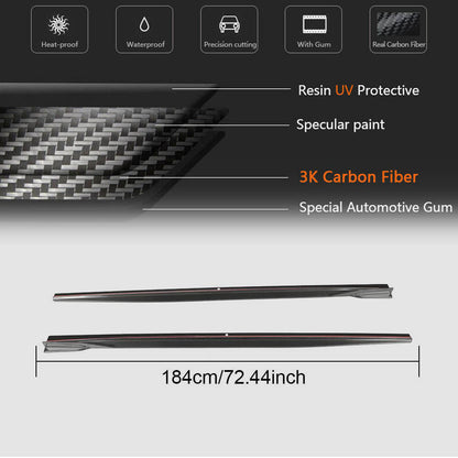 Side Skirt Extensions V2 (for G20 M-Sport, Carbon) for BMW 3 Series G20/G21 2018- - image 6