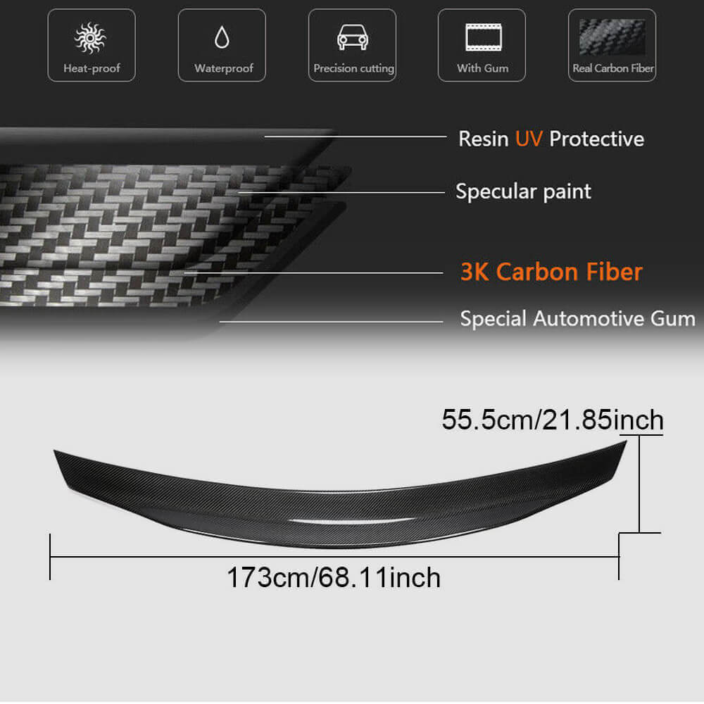 Spoiler V1 (Carbon) for Mercedes S-class W221 - image 6
