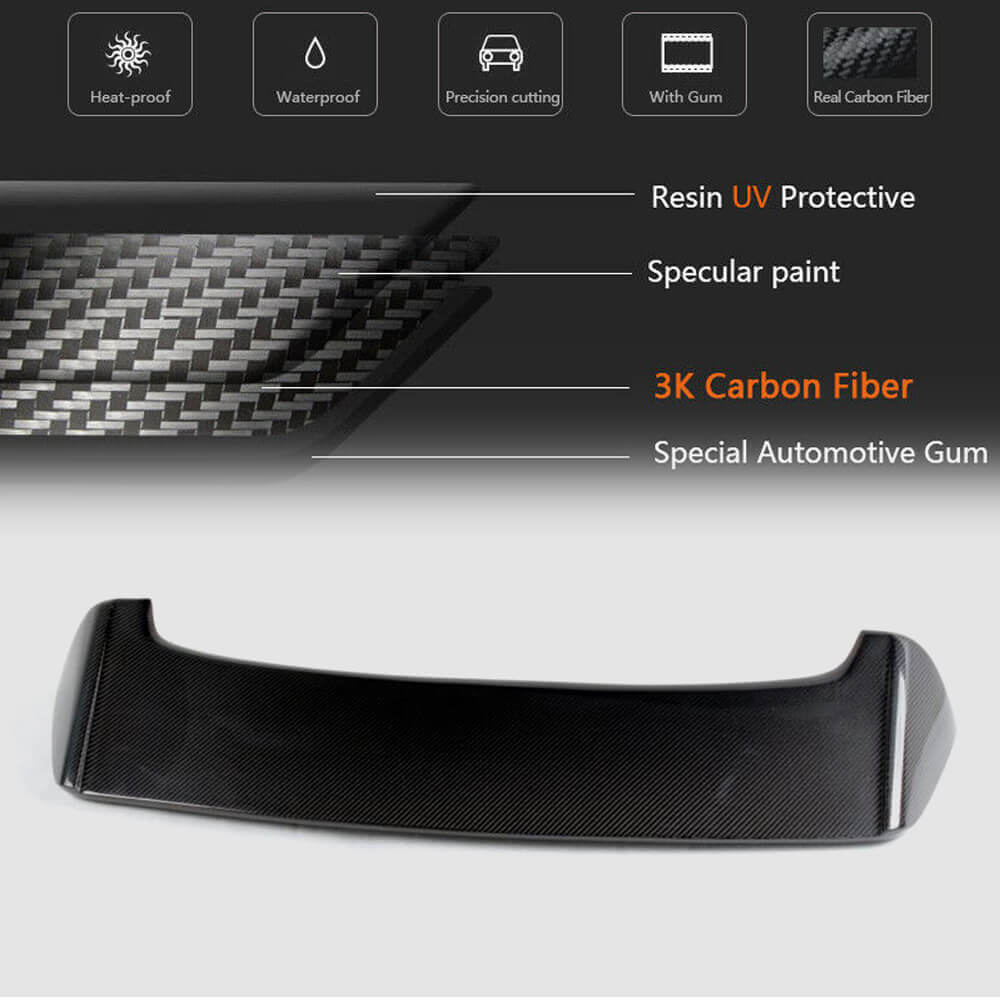 Spoiler V3 (for GTI/R HB 2010-2013, Carbon) for Volkswagen Golf 6 - image 6