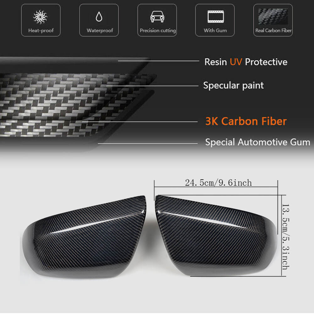 Mirror Covers (Carbon) for Cadillac ATS 2012-2019 - image 6