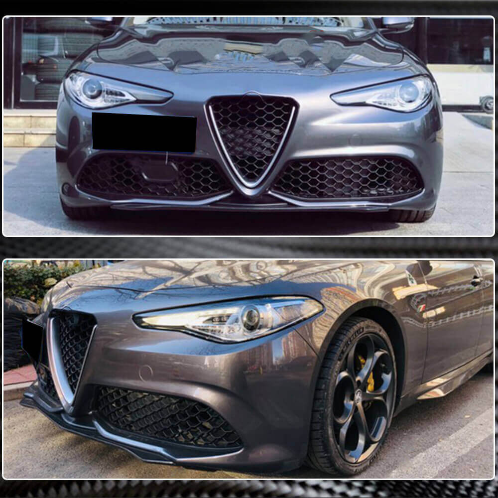 Front Bumper Lip Spoiler (for Sport, Carbon) for Alfa Romeo Giulia 2016-2022 - image 6