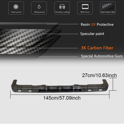 Rear Bumper Diffuser V1 for G63 AMG, Carbon for Mercedes G сlass W463 2018-2024 - image 6