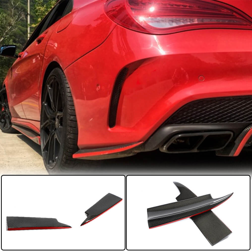 Rear Bumper Covers V3 (for AMG-Line / CLA45 AMG SD, Carbon) for Mercedes CLA C117 2013-2019 - image 6