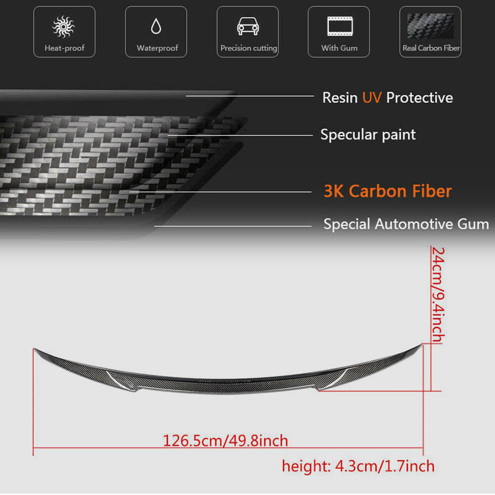 Spoiler V6 (for SD 2015-2021, Carbon) for Mercedes C-class W205 2014-2021 - image 6