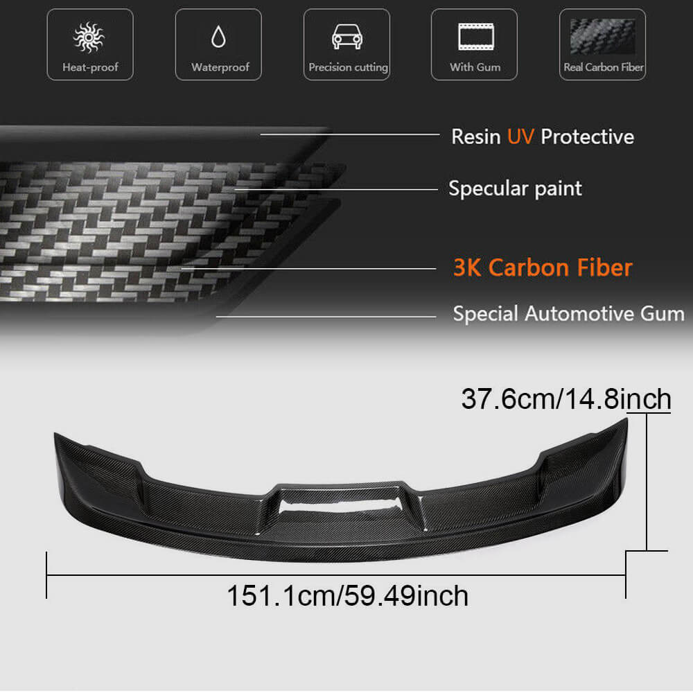Spoiler V3 (Carbon) for Ford Mustang 2015-2023 - image 6