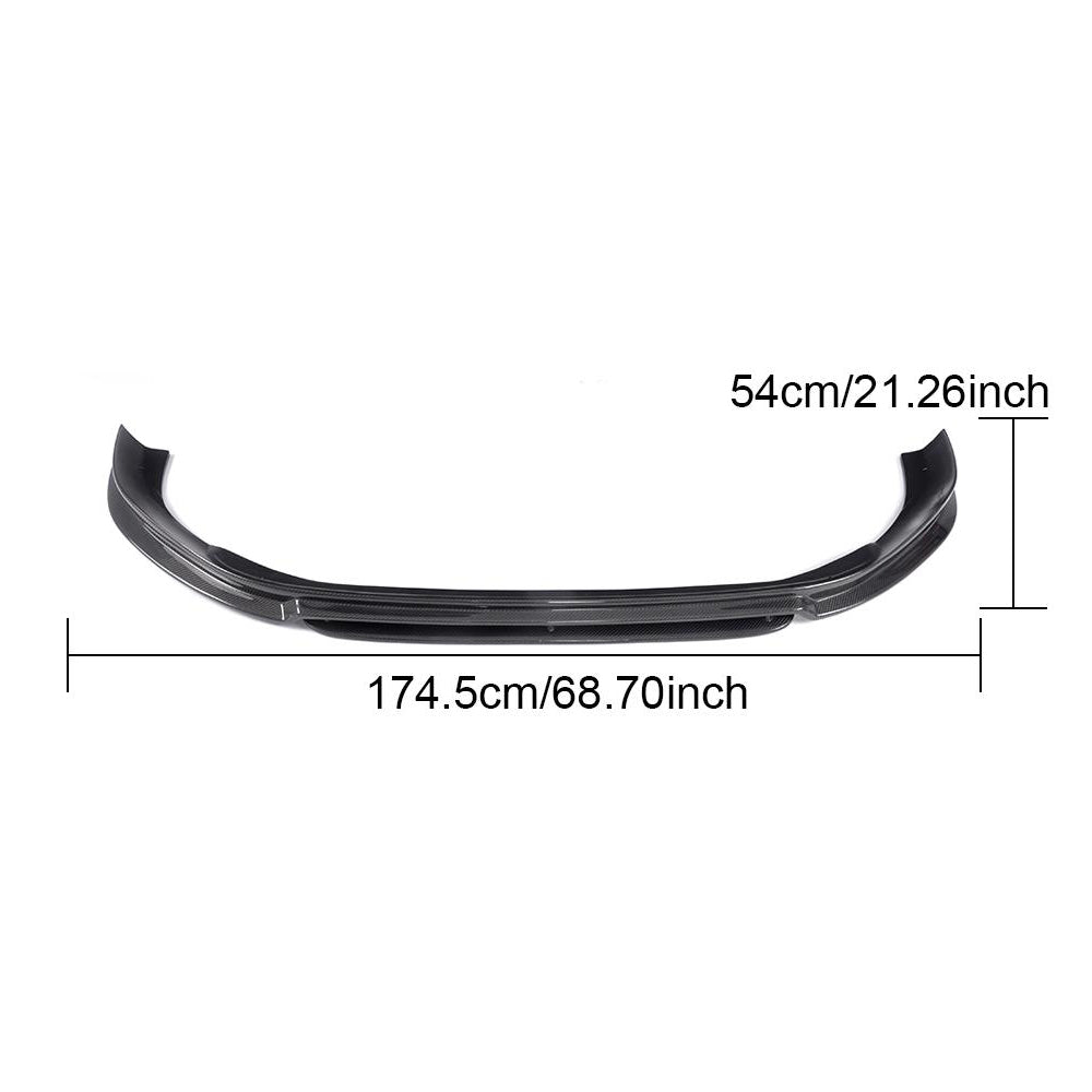 Front Bumper Lip Spoiler (for R/R-Line 2012-2017, Carbon) for Volkswagen Golf 7/E-Golf 2012-2020 - image 6
