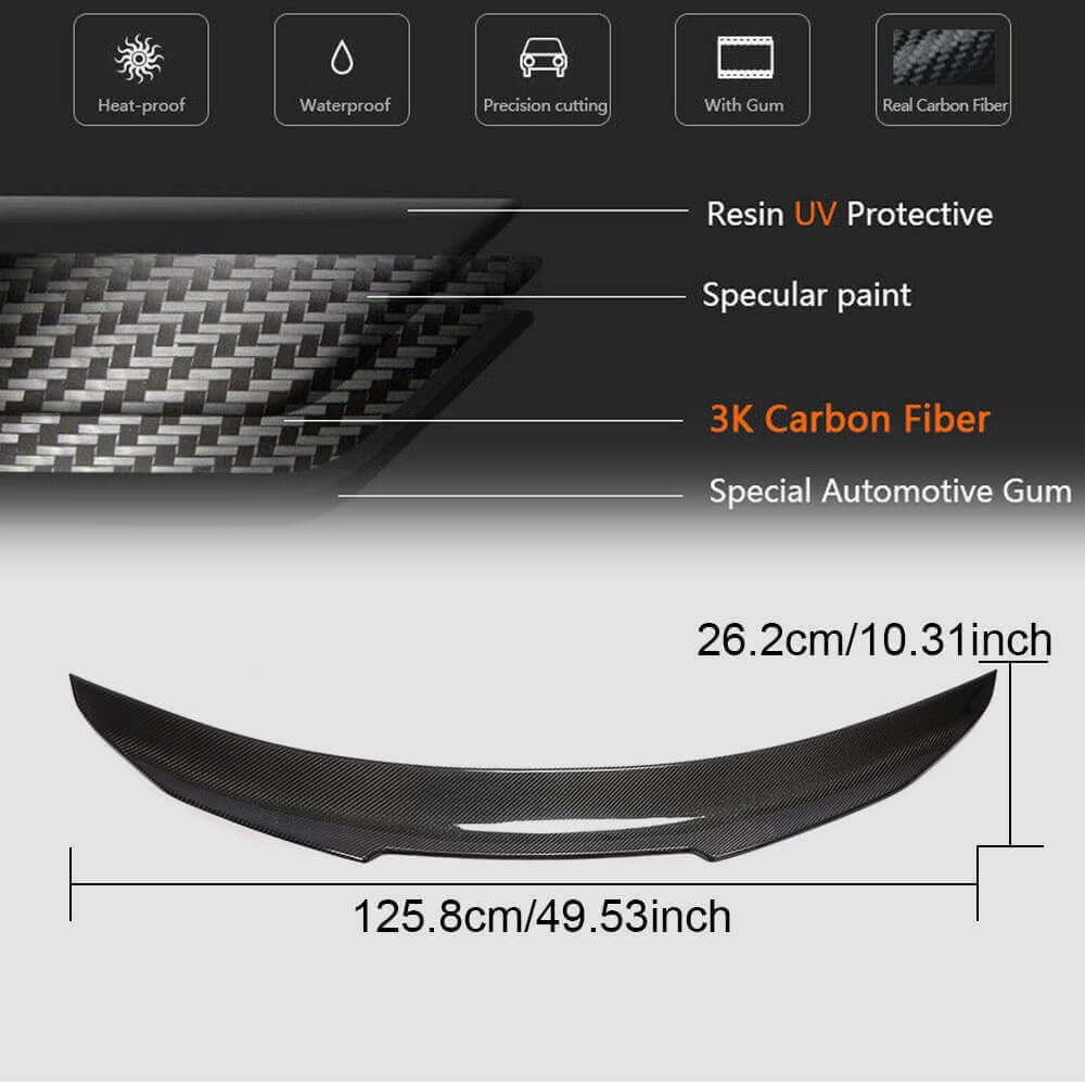 Spoiler SD V5 (Carbon) for Mercedes C-class W204 2007-2015 - image 6